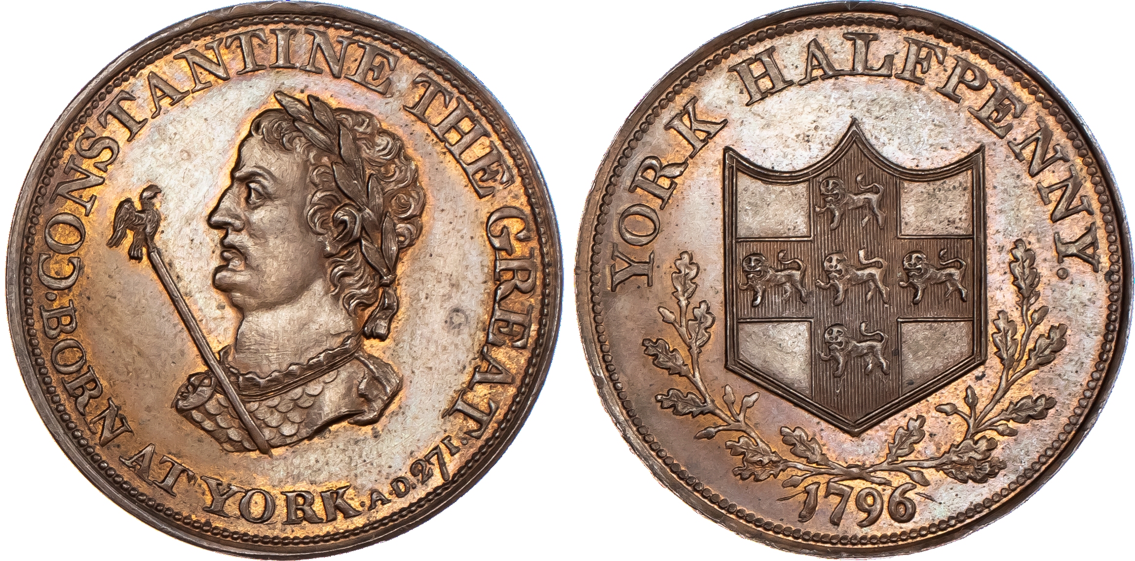 York, James Carlill (watchmaker) Halfpenny...