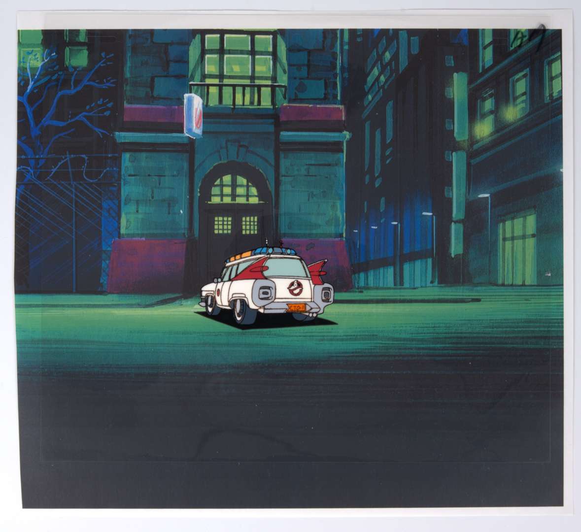 The Real Ghostbusters Original Title Sequence Ecto-1 Production Cel (DIC Animation, 1983-1991)