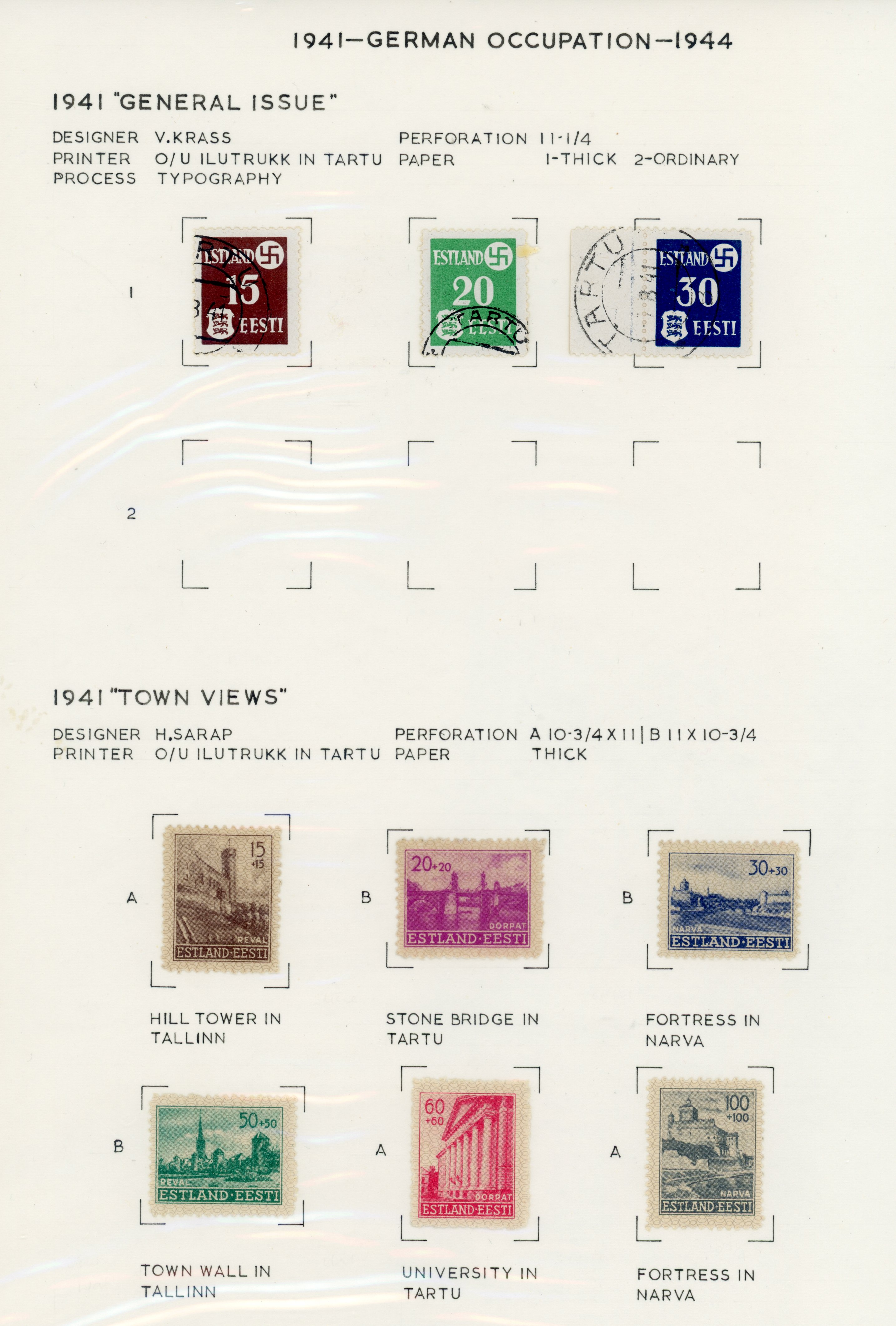 GERMANY WW2 OCCUPATIONS - ESTONIA mostly postal history accumulation