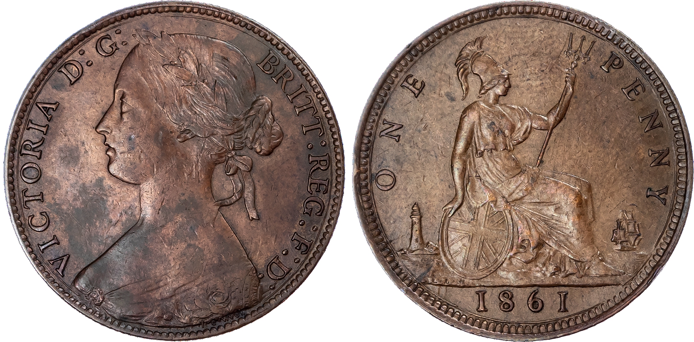 Victoria (1837-1901), Penny, 1861