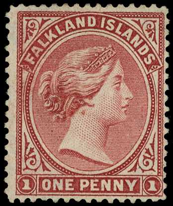 1882 1d dull claret with watermark inverted...