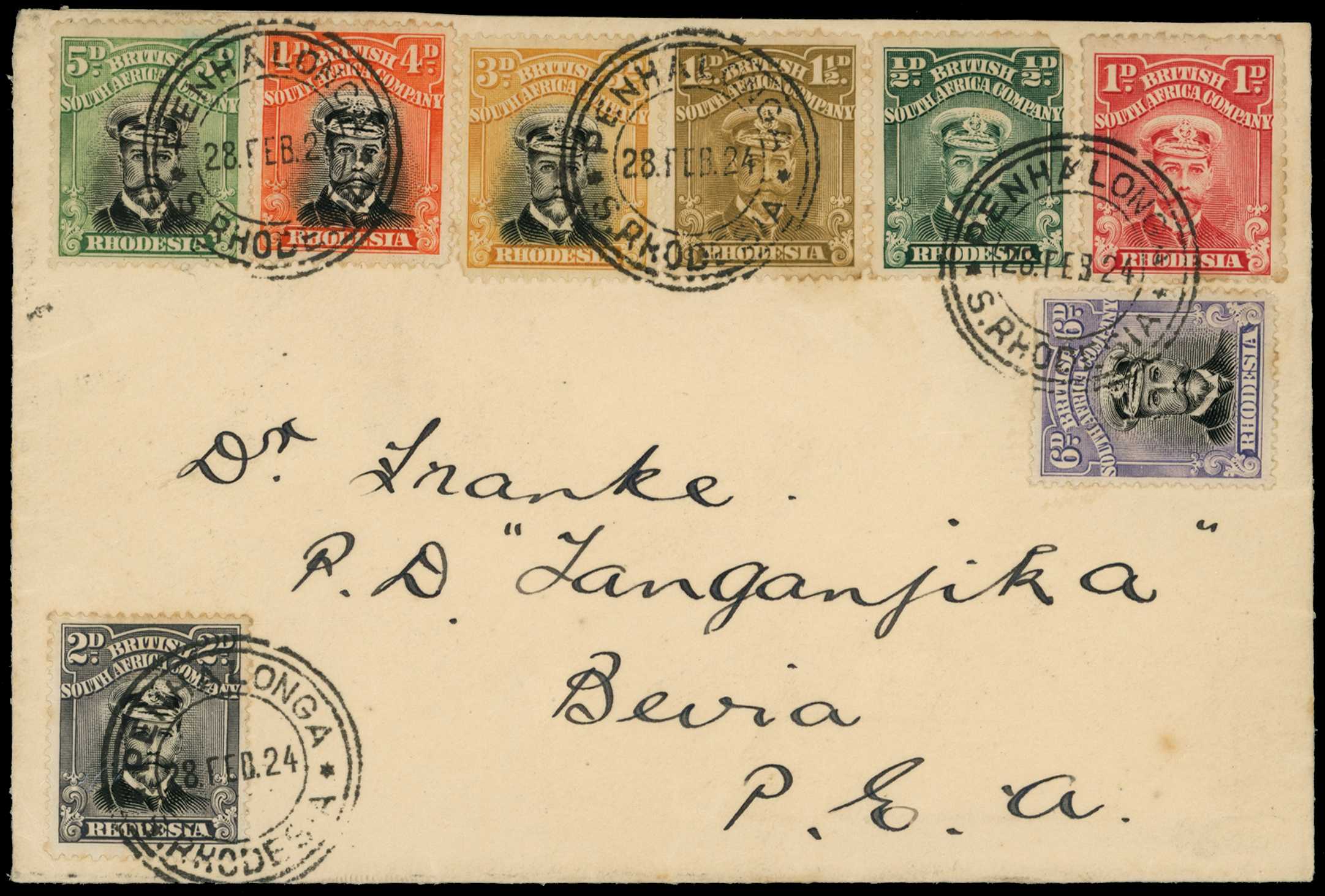Usages. 1924 envelope to Beira with...