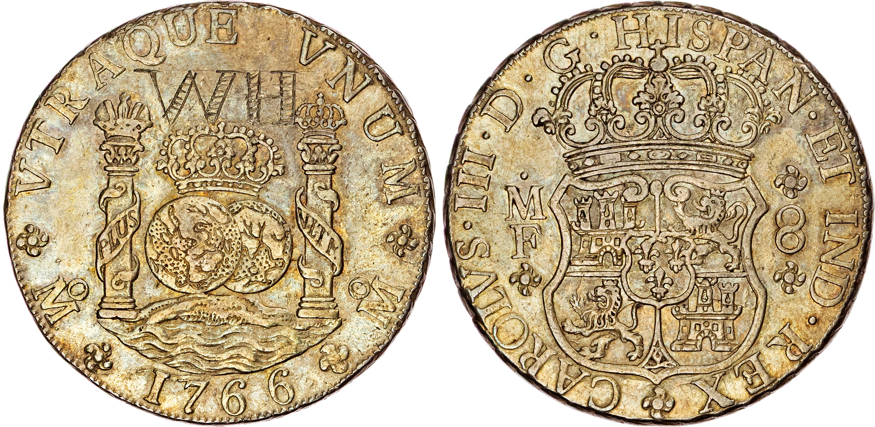 Silver Piece of Eight made into a Love Token – Mexico Eight Reales 1766M.