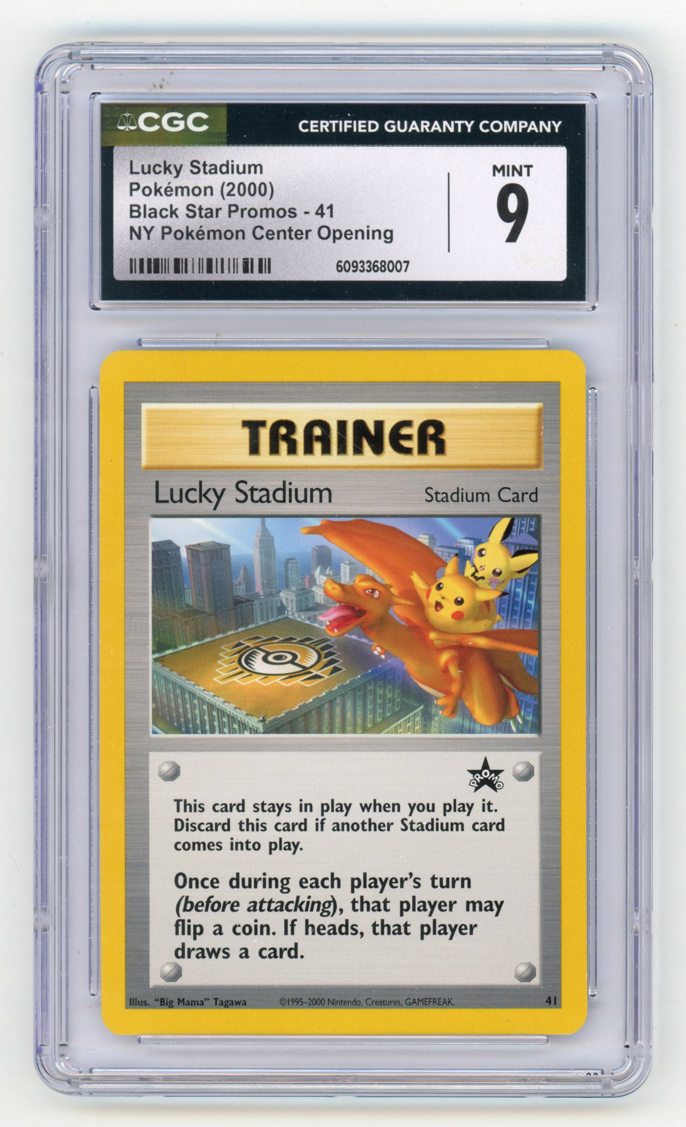 CGC 9 Lucky Stadium #41 Black Star Promo - NY Pokemon Center Opening