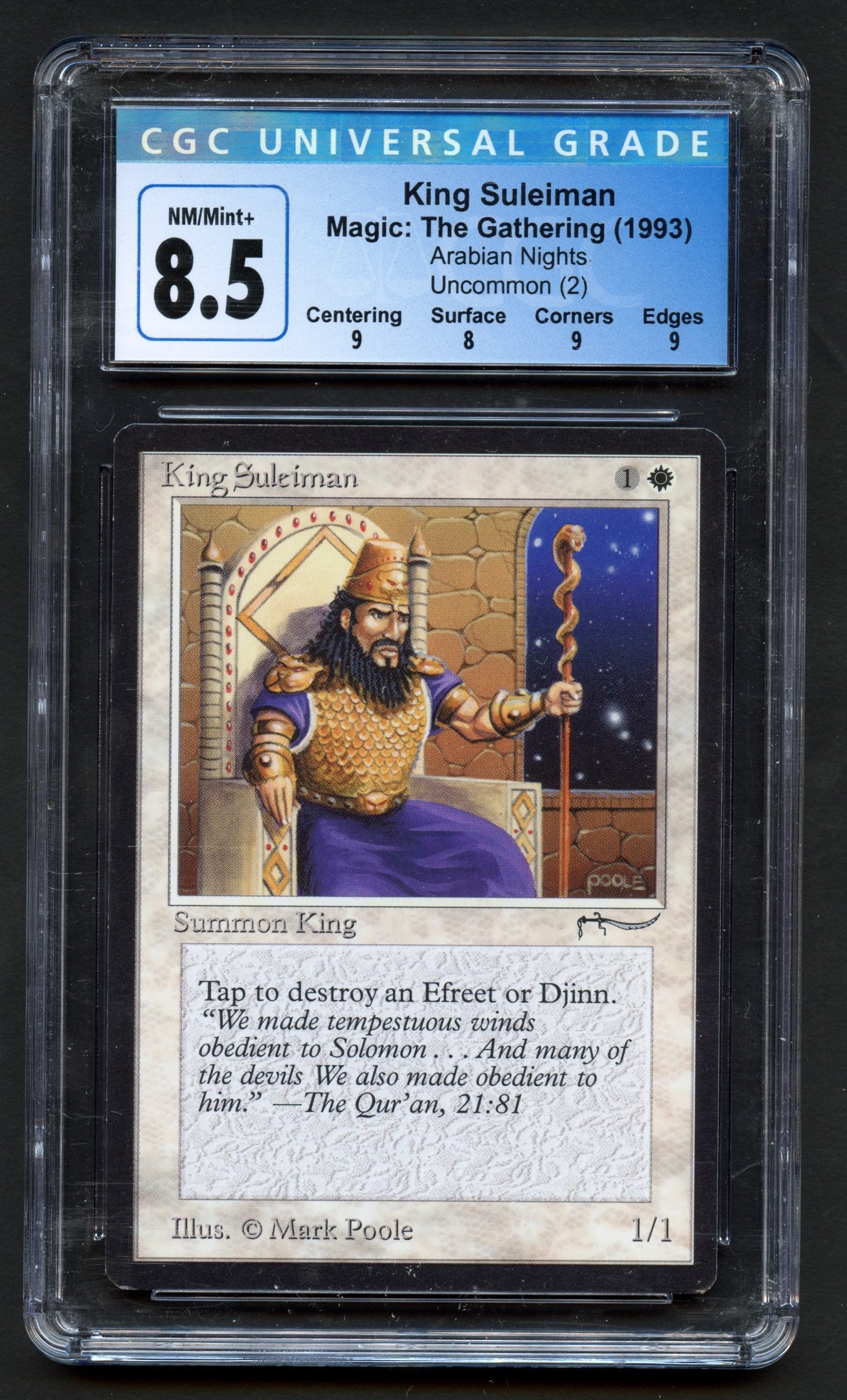 CGC 8.5 King Suleiman - Arabian Nights 1993