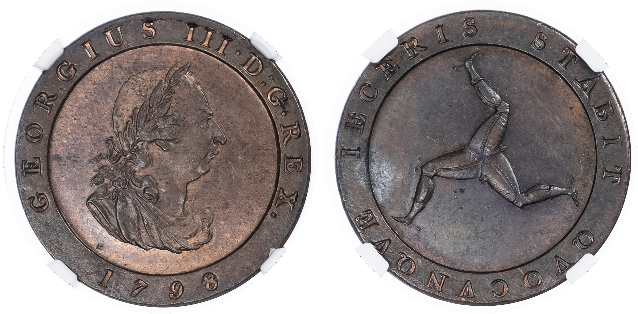 Great Britain, Isle of Man. George III CU Halfpenny. 1798. 