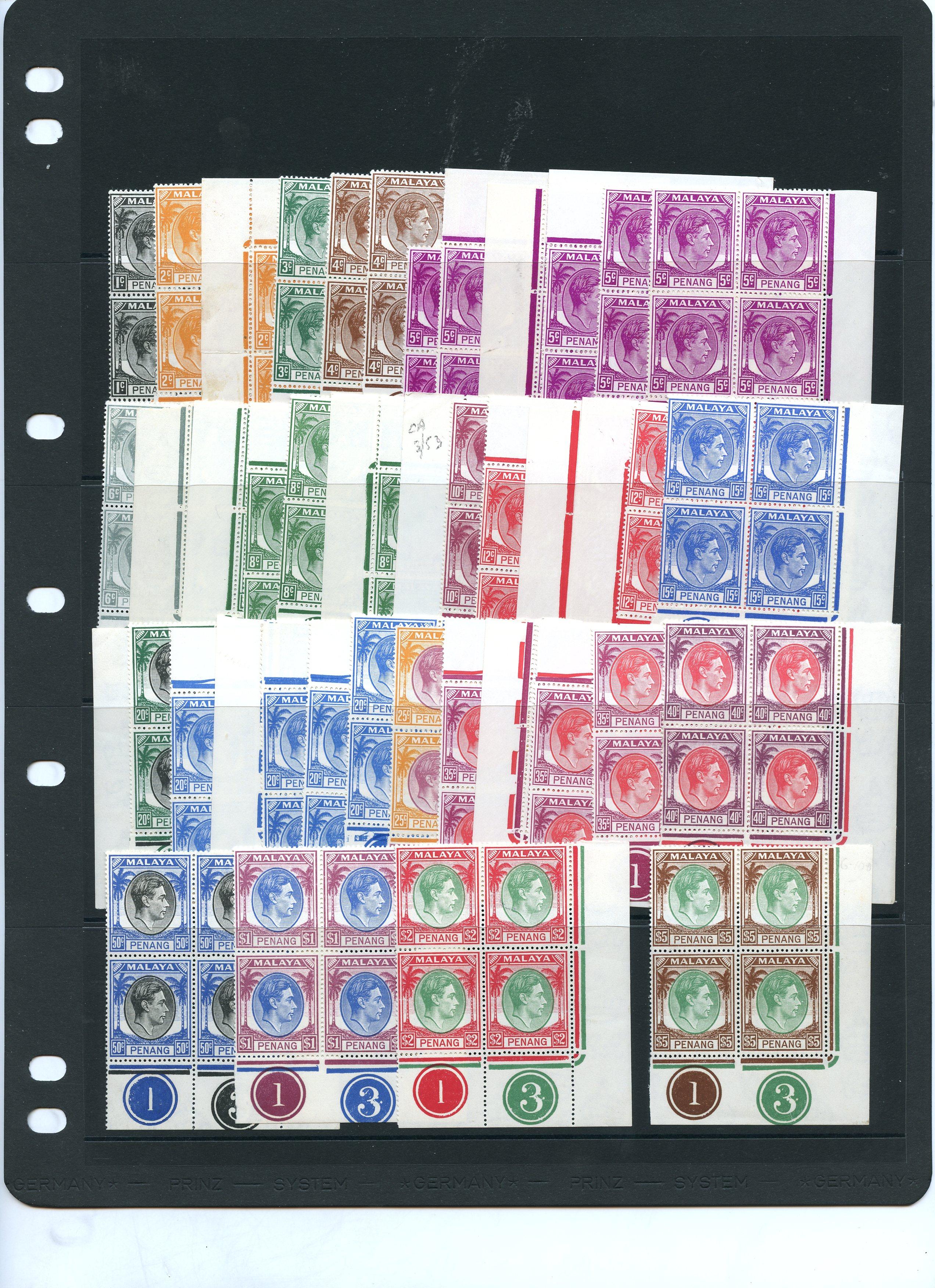 Penang SG 3-22 blocks mint