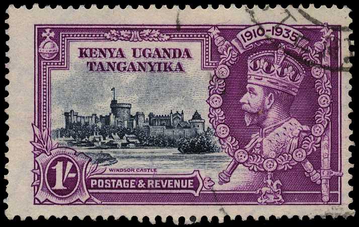 1935 1/- Silver Jubilee with neat corner...