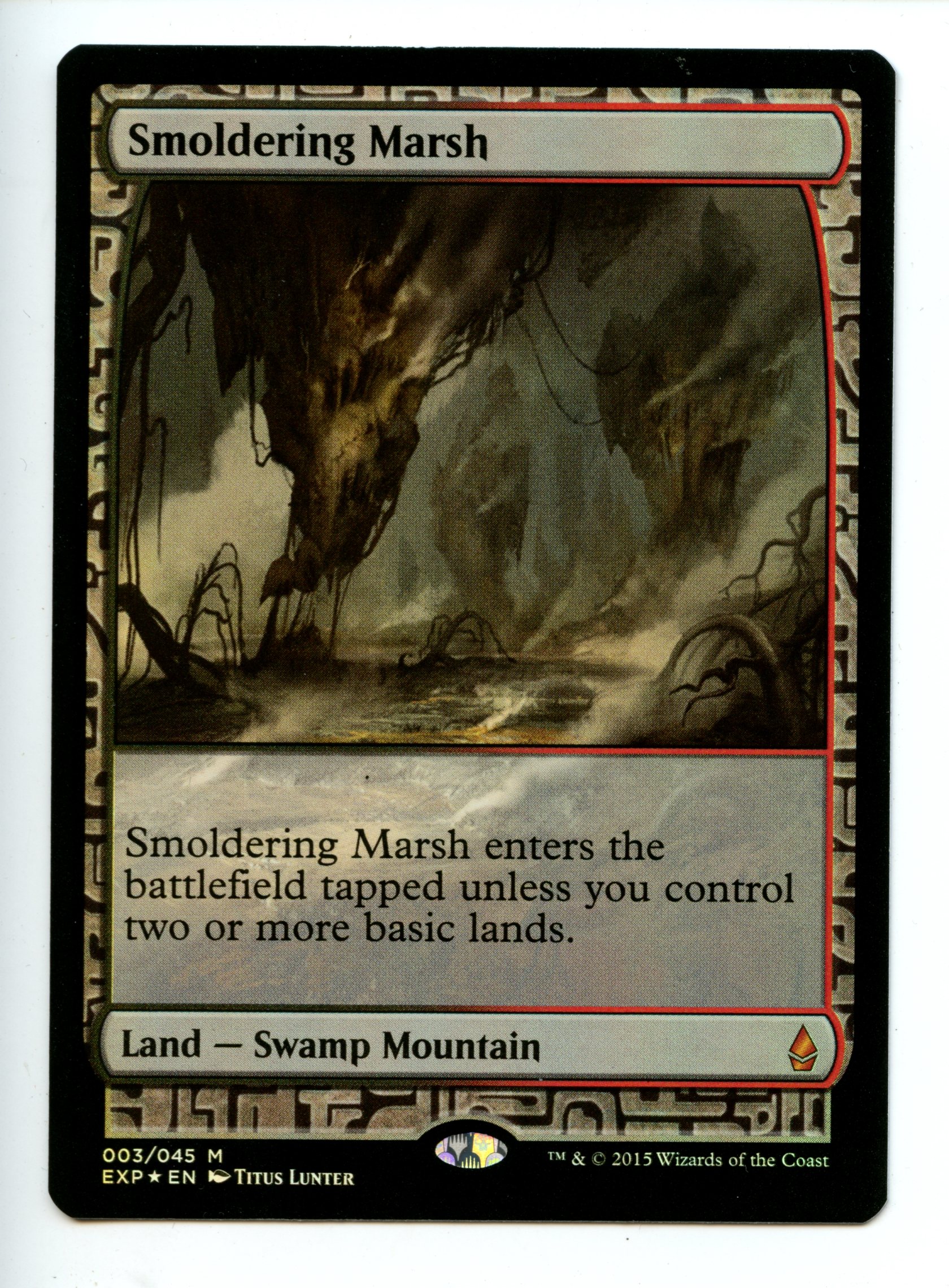 Magic the Gathering - Smoldering Marsh  - Zendikar Expeditions  - Lightly Played 