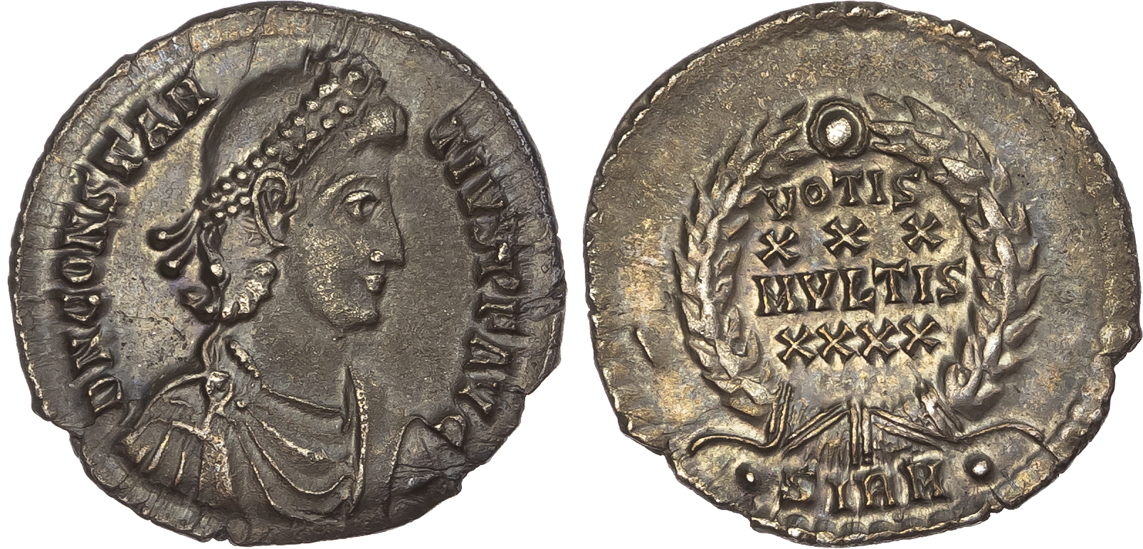 Constantius II (AD 337-361) AR Siliqua, Sirmium, AD 351-355, 3.19g.