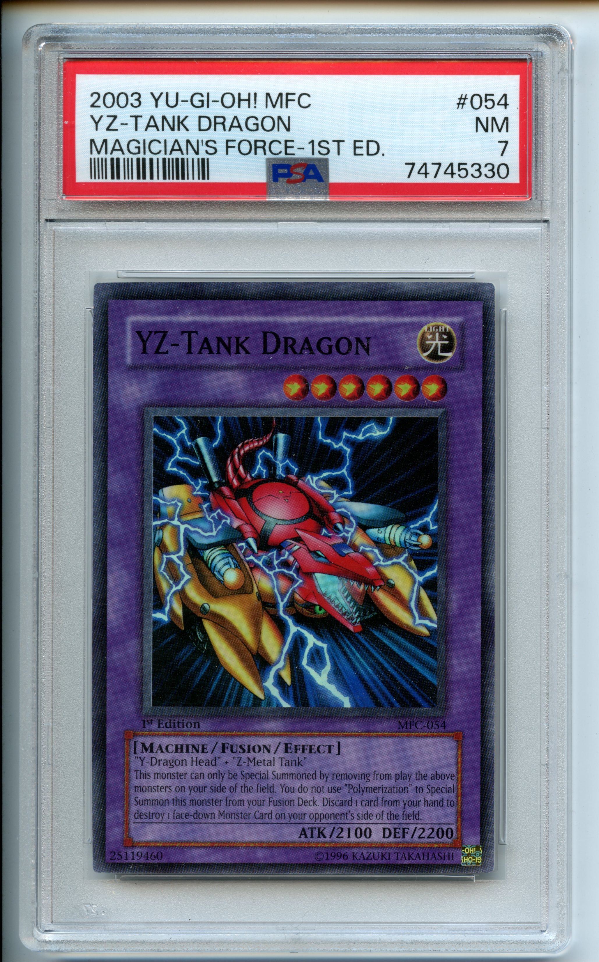 Yu-Gi-Oh! - YZ-Tank Dragon  1st Edition  - Magician's Force  - PSA 7