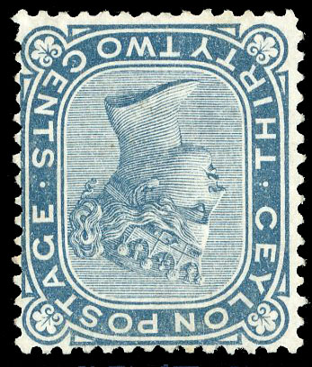 Ceylon SG 128w watermark inverted mint