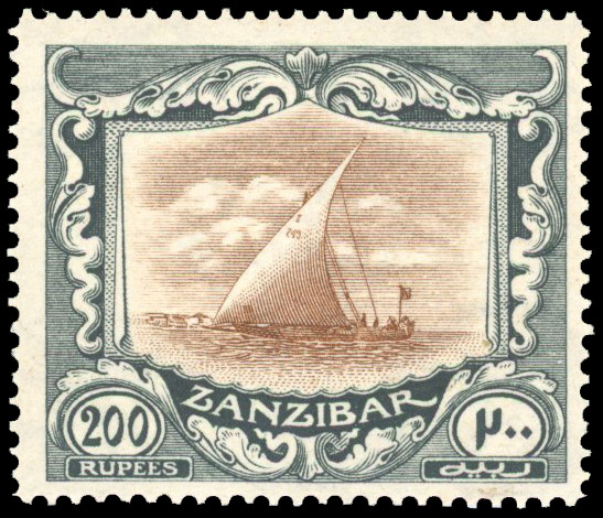 Zanzibar 1913 200r brown and black