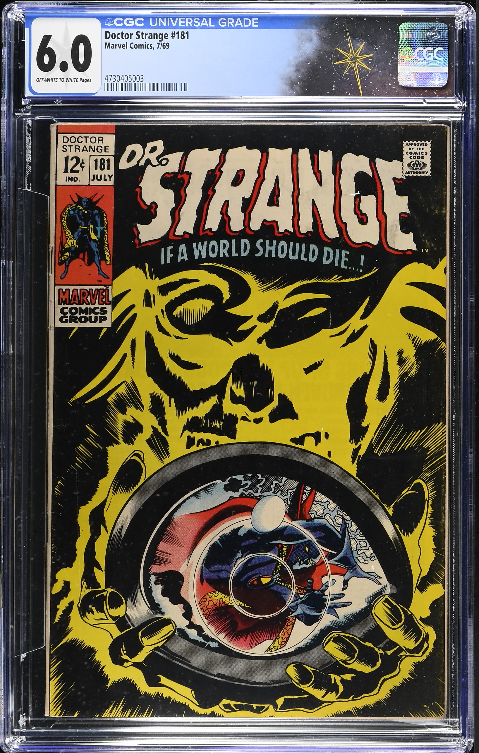 Doctor Strange #181 CGC 6.0 “If a World Should Die Before I Wake” (Marvel Comics, 1969) Off-White to White Pages