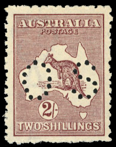 Australia 1923-24 official 2s maroon
