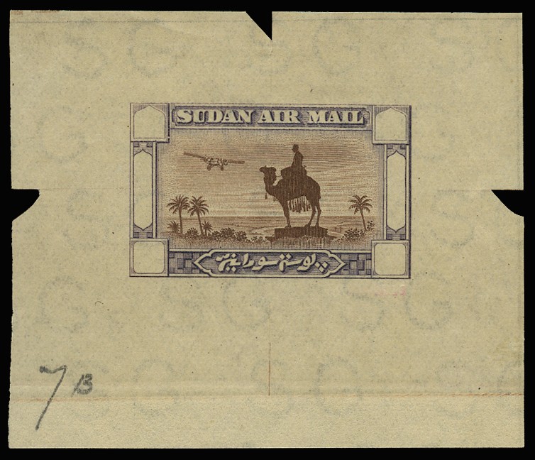 1931(-37) Air, master die proof (undenominated frame) in...