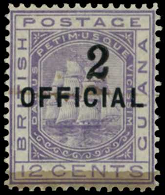 1881 '2' on 12c pale violet 'OFFICIAL', type...