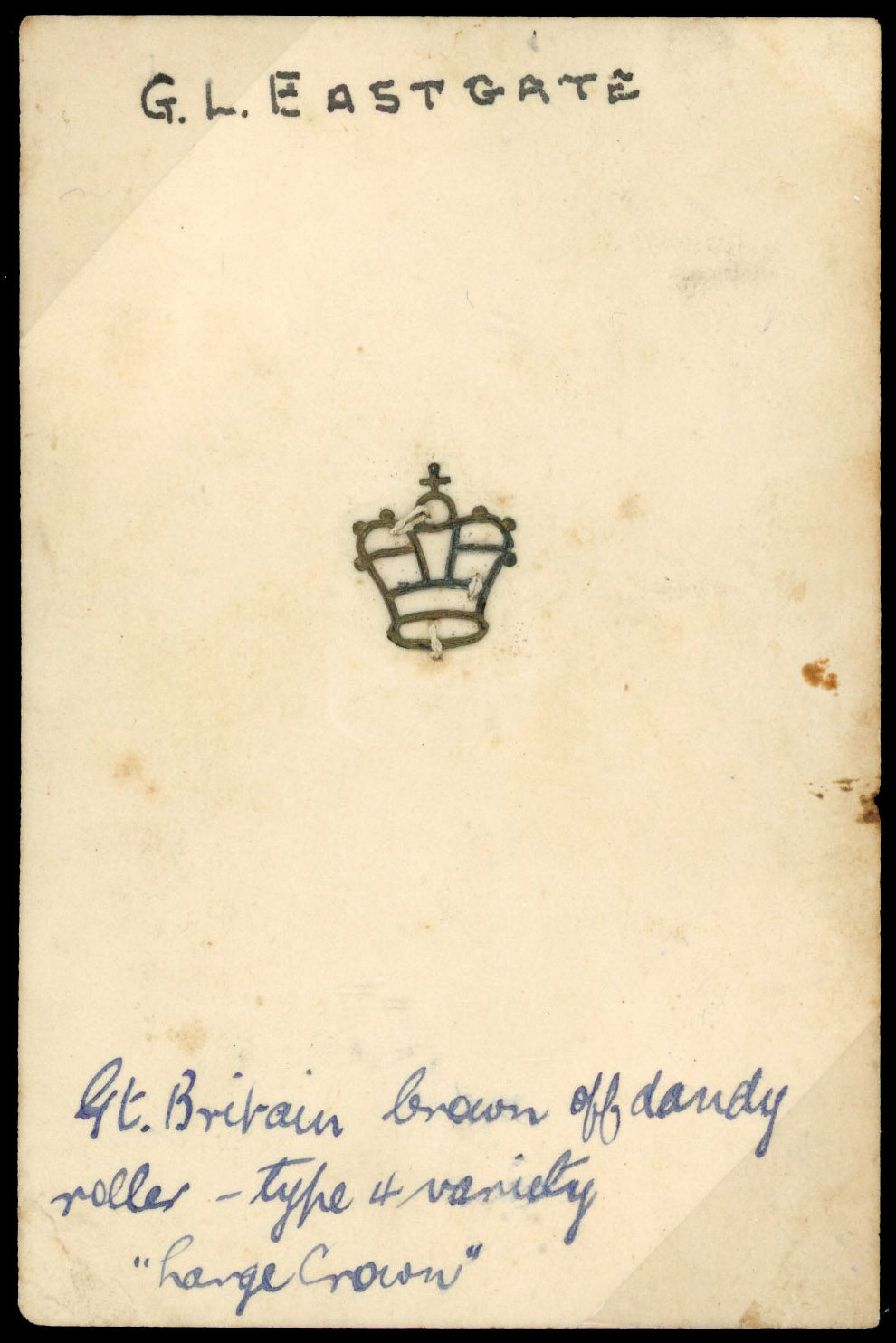 1855-82 Perkins Bacon Watermark Bit. Brass Large Crown watermark bit