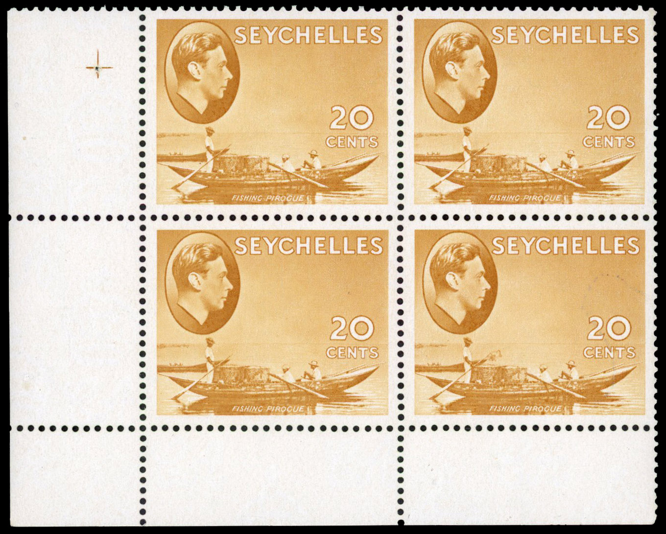 Seychelles SG 140ba block mint