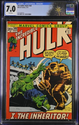 Incredible Hulk #149 CGC 7.0 Archie Goodwin story Herb Trimpe and John Severin art (Marvel Comics ,1972)