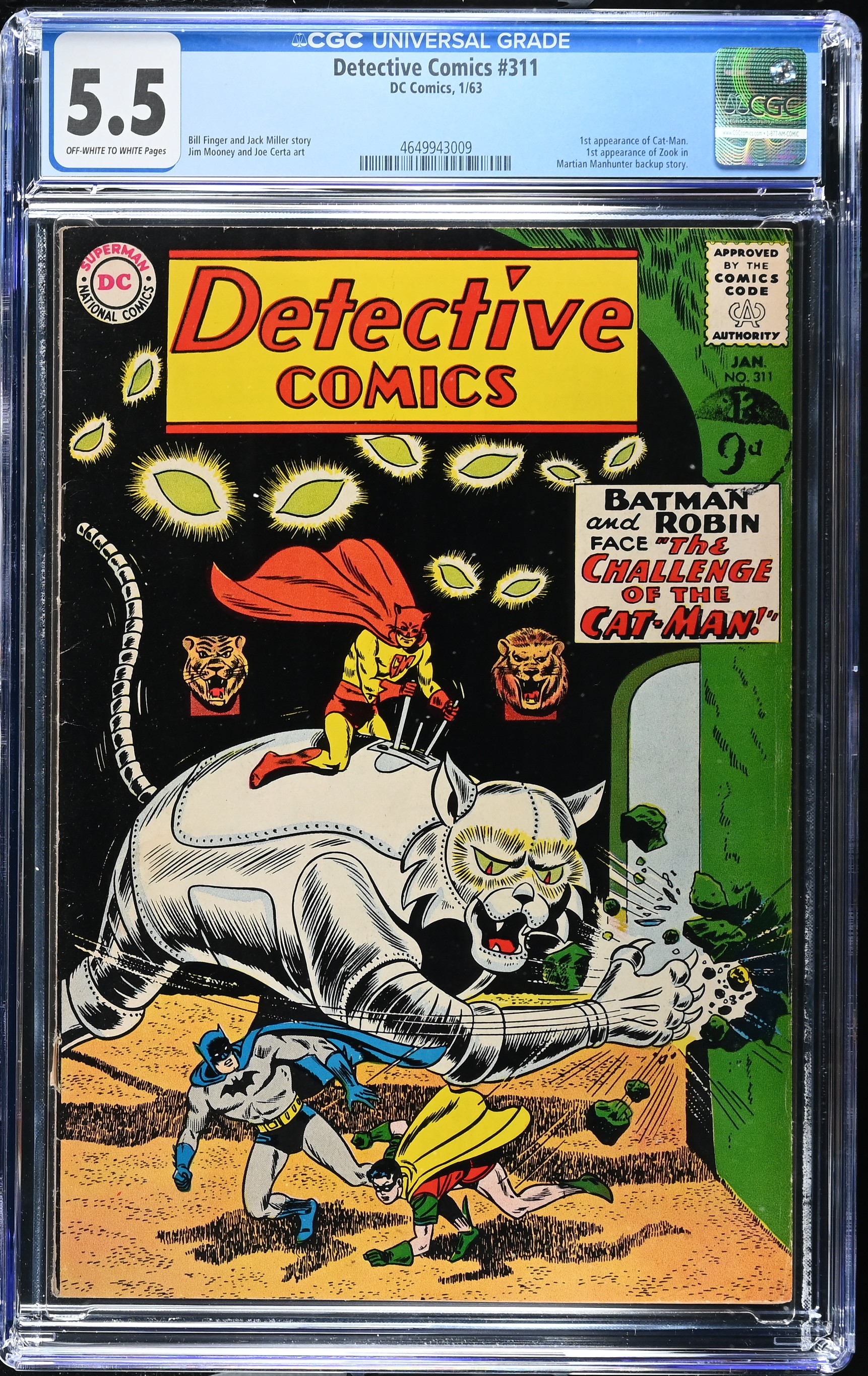 Detective Comics #311 (DC Comics 1963) CGC 5.5 First Cat-Man