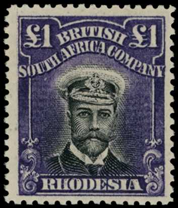 1913-7 £1 Head Die II, perf 14. Unmounted...