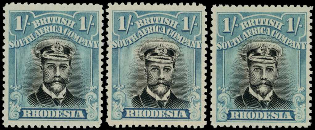 1923 1/- Head Die IIIB, perf 15, white...