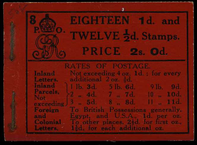 1913 (January) 2/- booklet (#8), new cover...