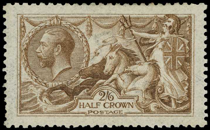 1915 De La Rue 2/6d pale yellow-brown,...