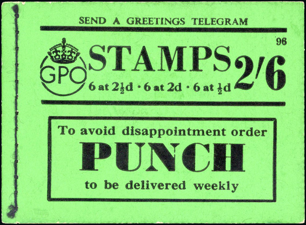 1942 2s6d Booklet (Edition 96). A fine and fresh example