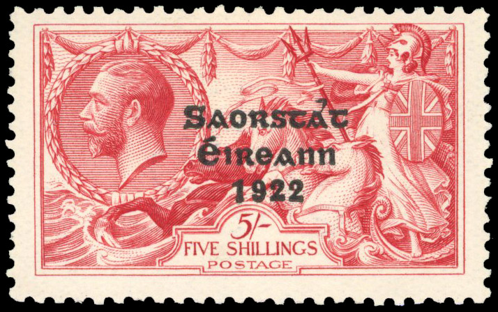 Ireland 1925-28 5s type 5 opt Circumflex over a