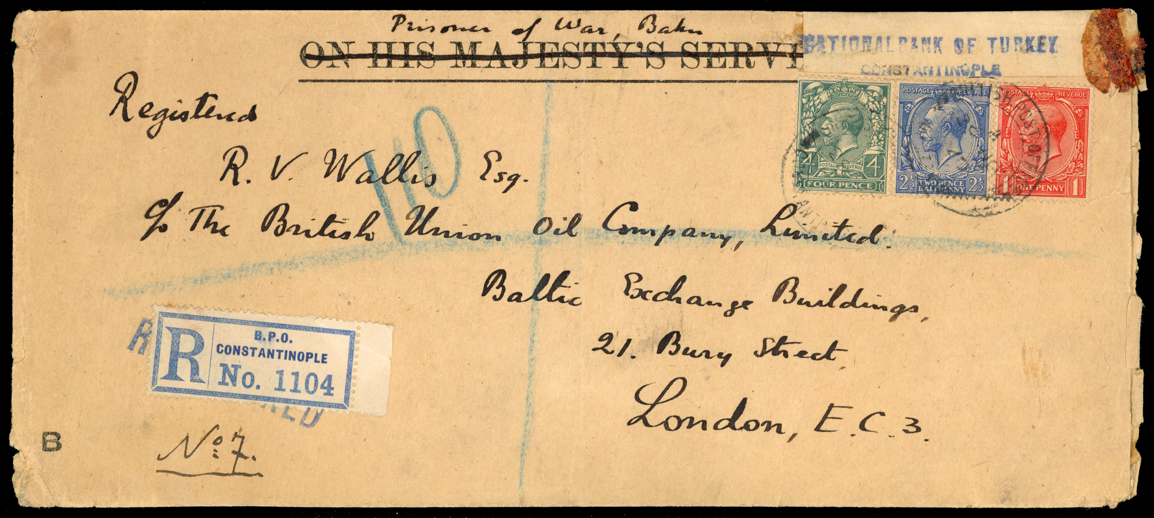 Russia Azerbaijan Prisoner of War Mail 1920