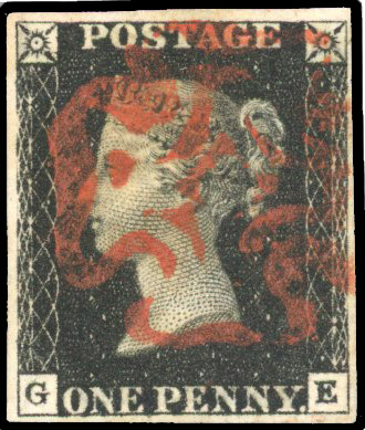 Great Britain SG 2 Plate 6 GE used