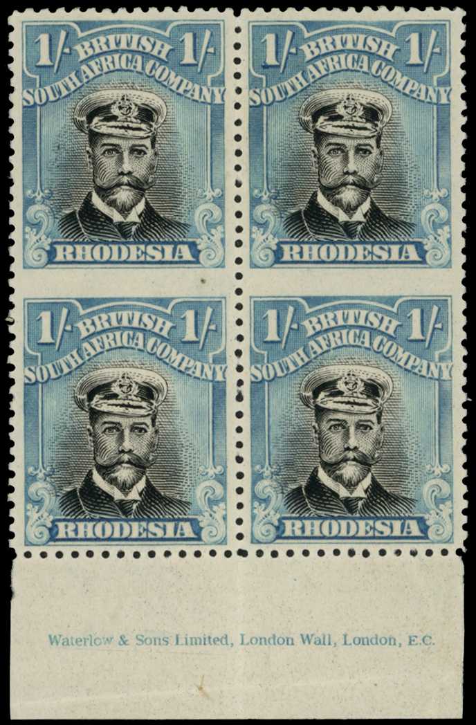 1922-4 1/- Head Die IIIB, perf 14, white...