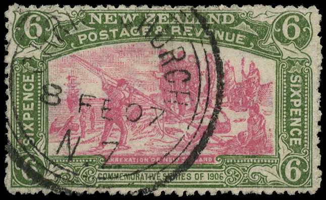 1906 Christchurch Exhibition 6d with...