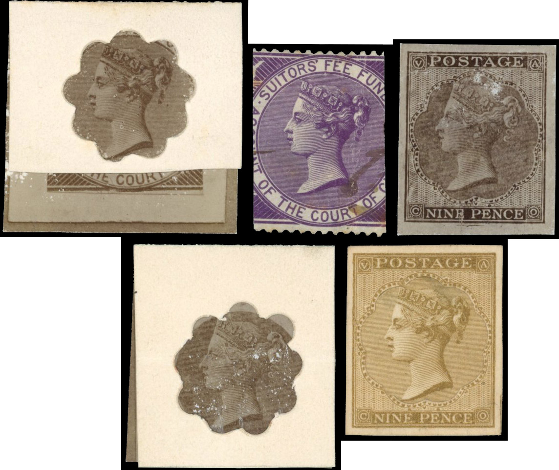 GB SG 86 1862 9d 'paste up' essay 