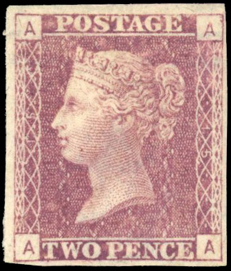 GB SG DP50 1878 2d Plate 15 Plate Proof in purple