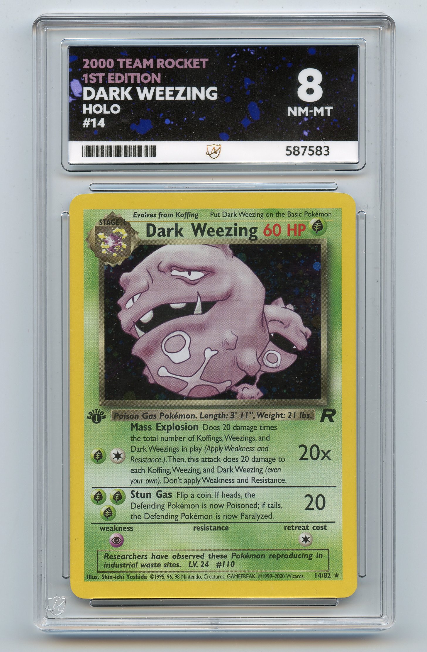 ACE 8 Dark Weezing #14 1st Edition Holo - Team Rocket