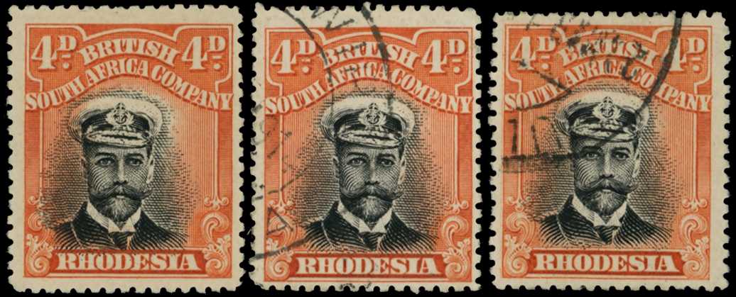 1913-7 4d Head Die I, perf 15. A fine...