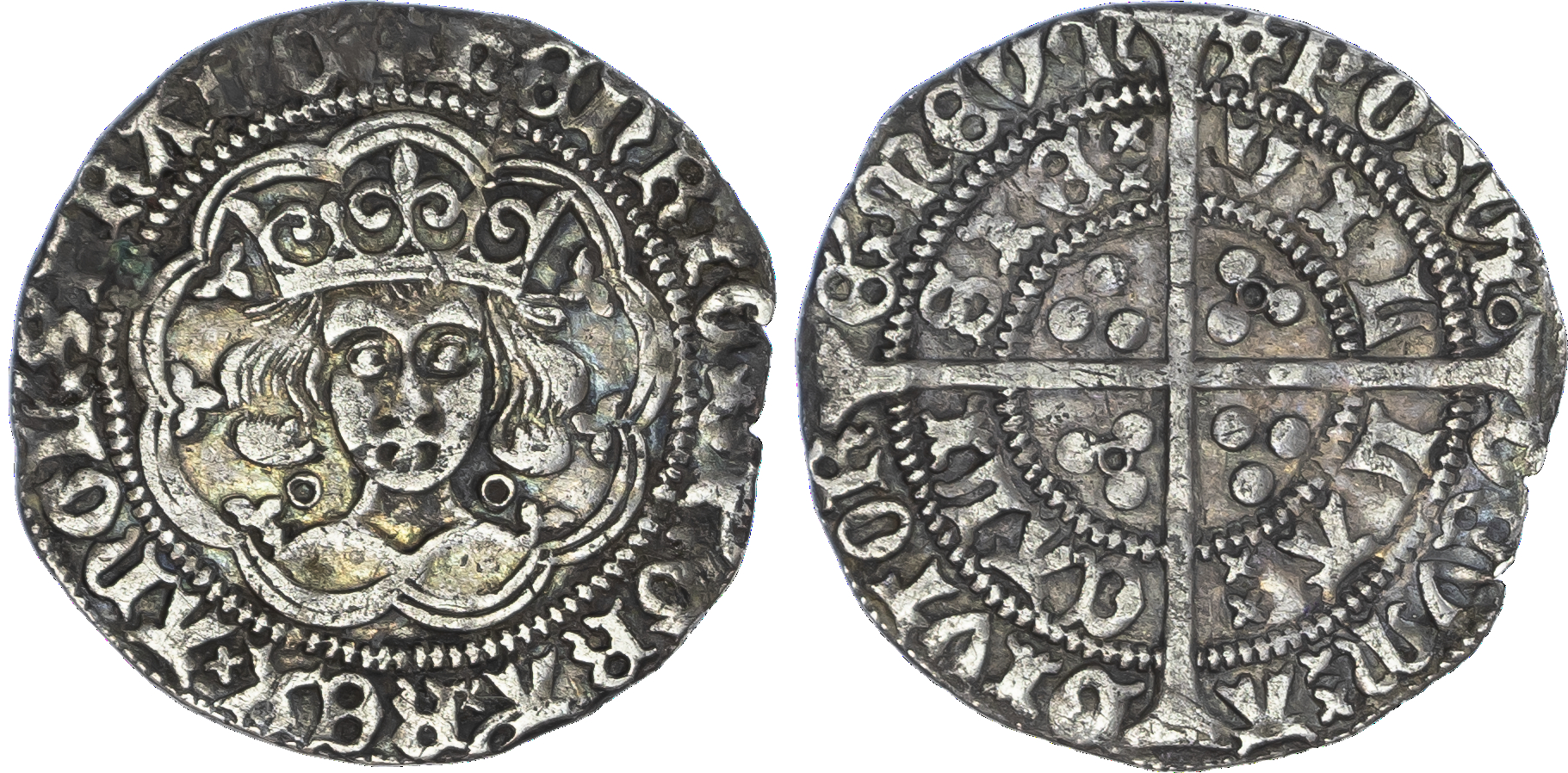 Henry VI (First Reign, 1422‑1461), Groat, pinecone mascle‑issue, Calais mint,