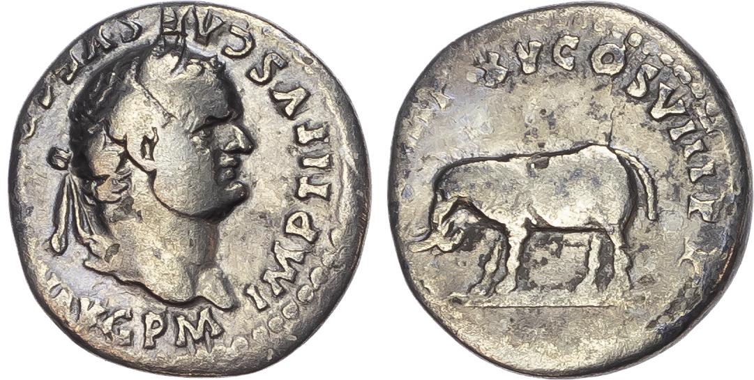 Titus (AD 79-81) AR Denarius, Rome, AD 80, 2.94g.