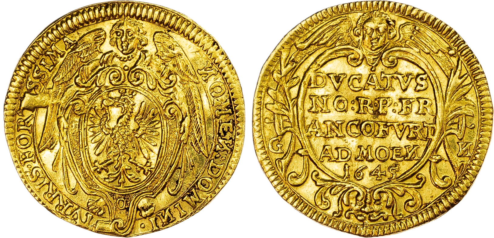 German States, Frankfurt (Free Imperial City) AV Ducat. 1645. 