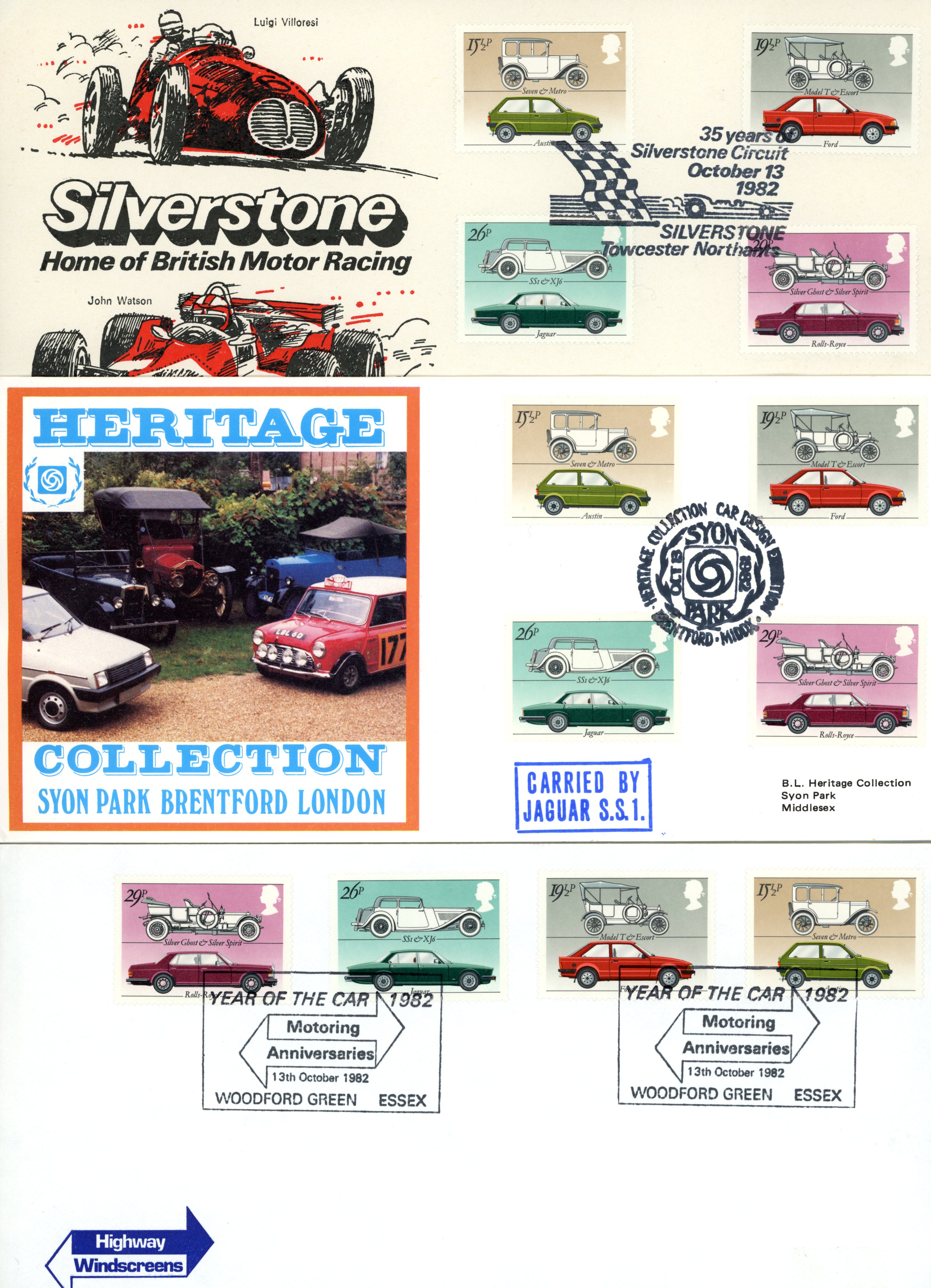 FIRST DAY COVERS: 1982 British Motor...