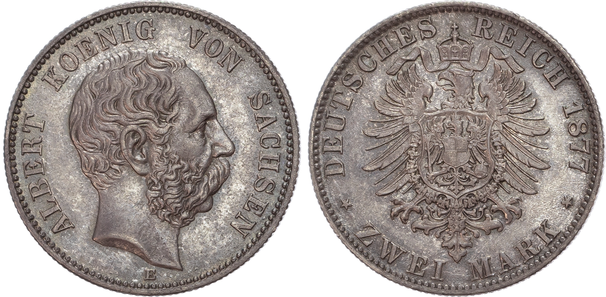 Germany, Saxony, Albrecht I (1873-1902), silver 2 Marks.
