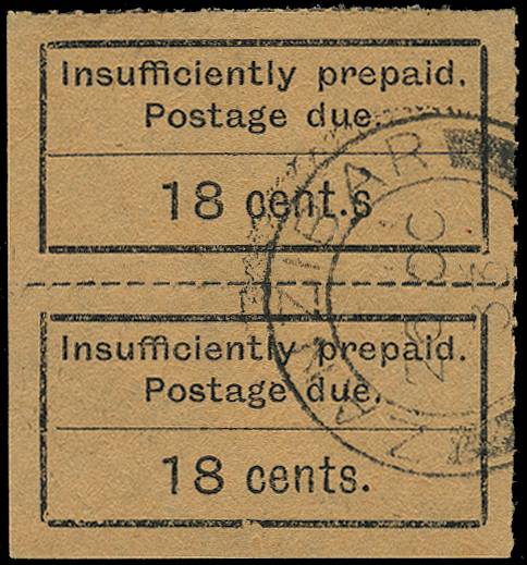 ZANZIBAR SG D9a 1926-30 POSTAGE DUE 18c BLACK/SALMON VAR CENT.S USED