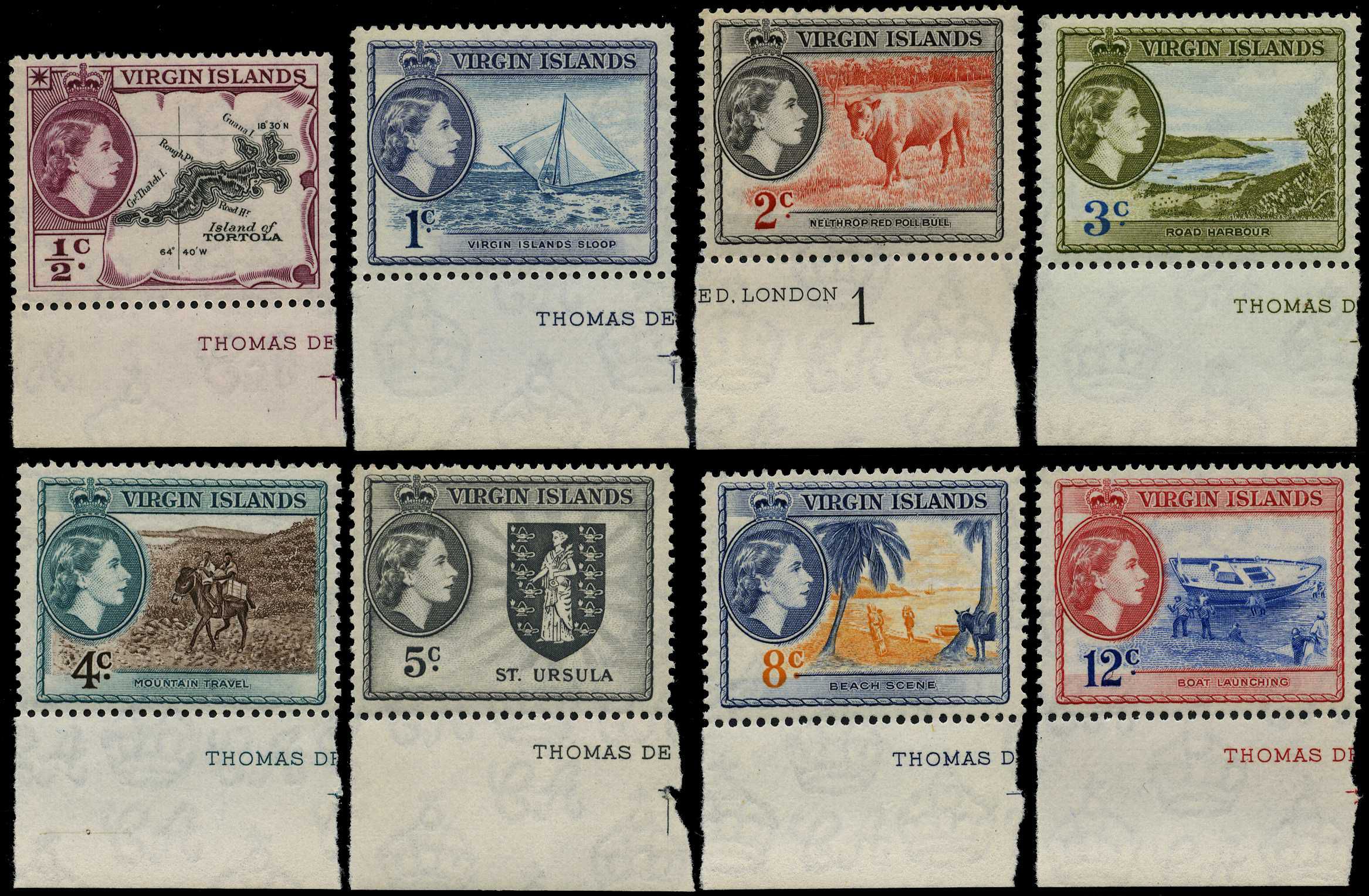1956-62 set of thirteen to $4.80 blackish...