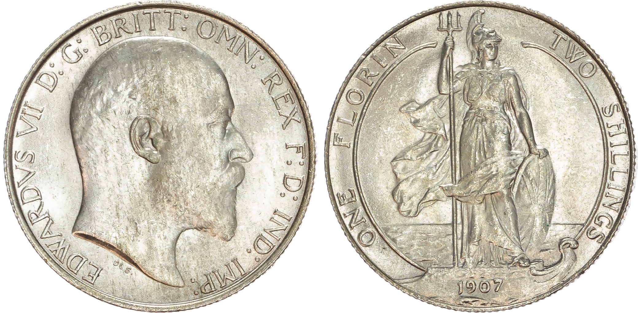 Edward VII (1901-1910), Florin, 1907