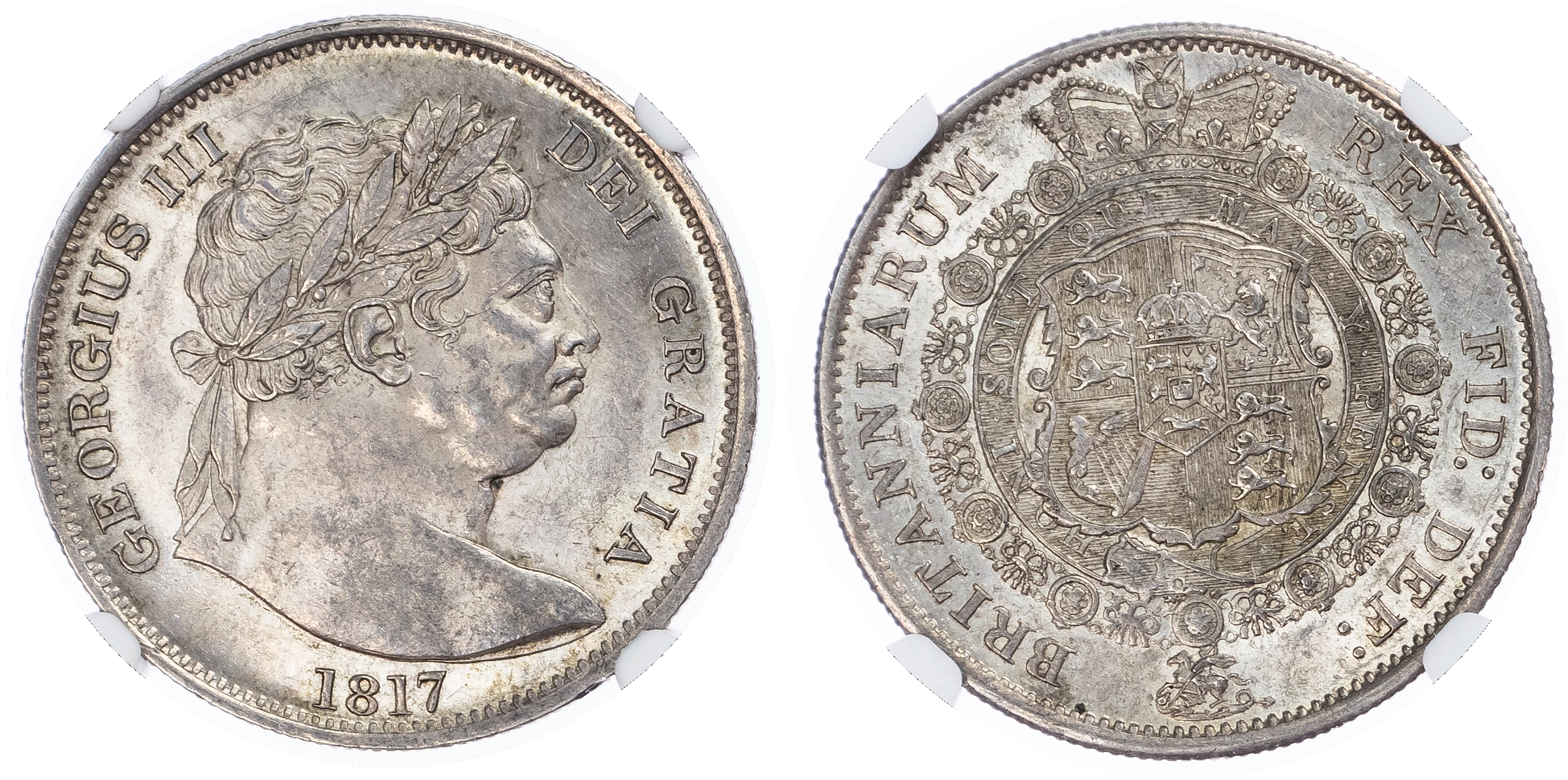 Great Britain. George III AR Halfcrown. Large Head (Bull). 1817.