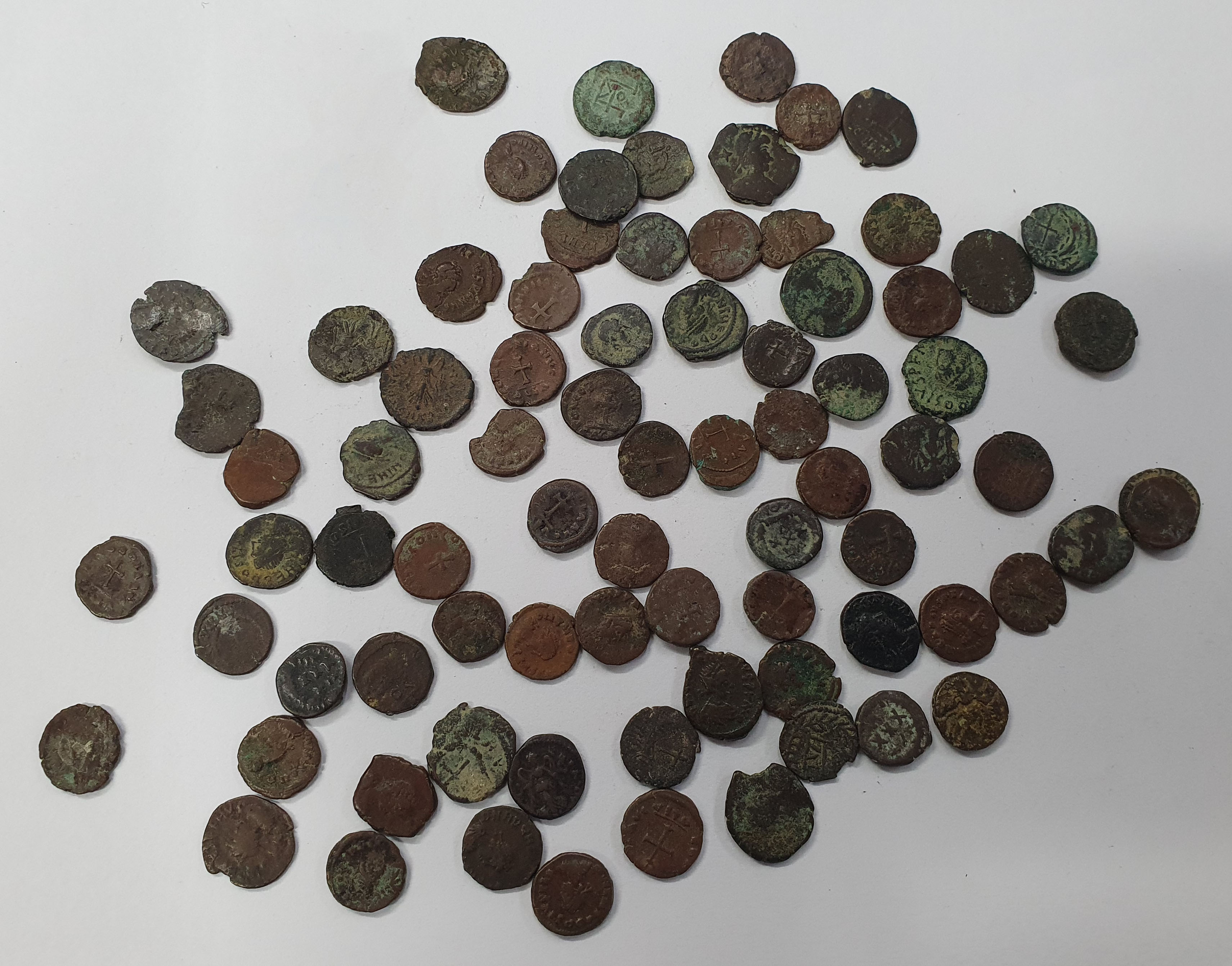 Group of 80 House of Theodosius AE 4s. Various mints.