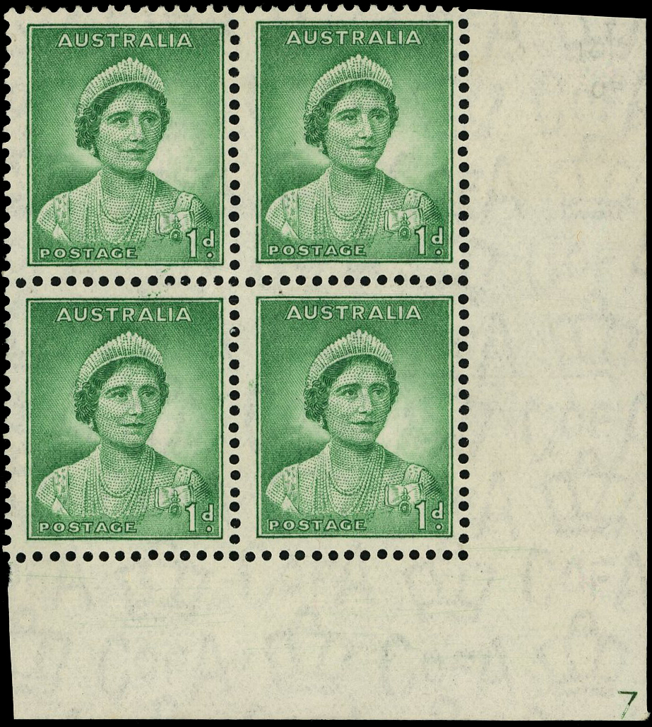 Australia SG 165 Plate block mint